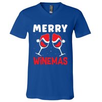 Merry Winemas Christmas Wine Gift V-Neck T-Shirt