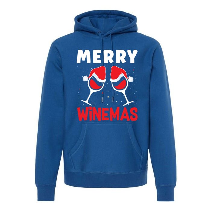 Merry Winemas Christmas Wine Gift Premium Hoodie