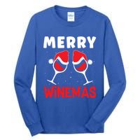 Merry Winemas Christmas Wine Gift Tall Long Sleeve T-Shirt