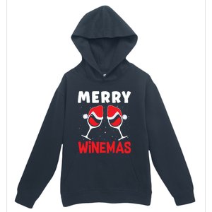 Merry Winemas Christmas Wine Gift Urban Pullover Hoodie