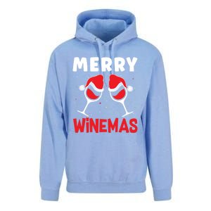 Merry Winemas Christmas Wine Gift Unisex Surf Hoodie