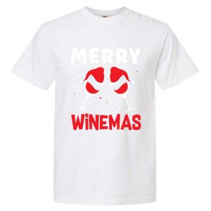 Merry Winemas Christmas Wine Gift Garment-Dyed Heavyweight T-Shirt