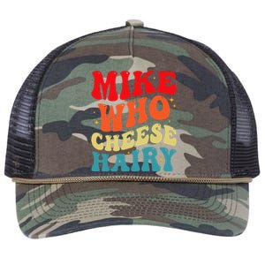 Mike Who Cheese Hairy Funny Adult Humor Meme Social Media  Retro Rope Trucker Hat Cap