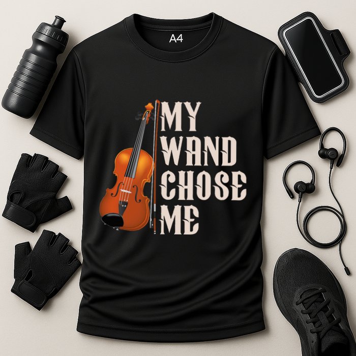My Wand Chose Me Violin Musician Humor Performance Shirt