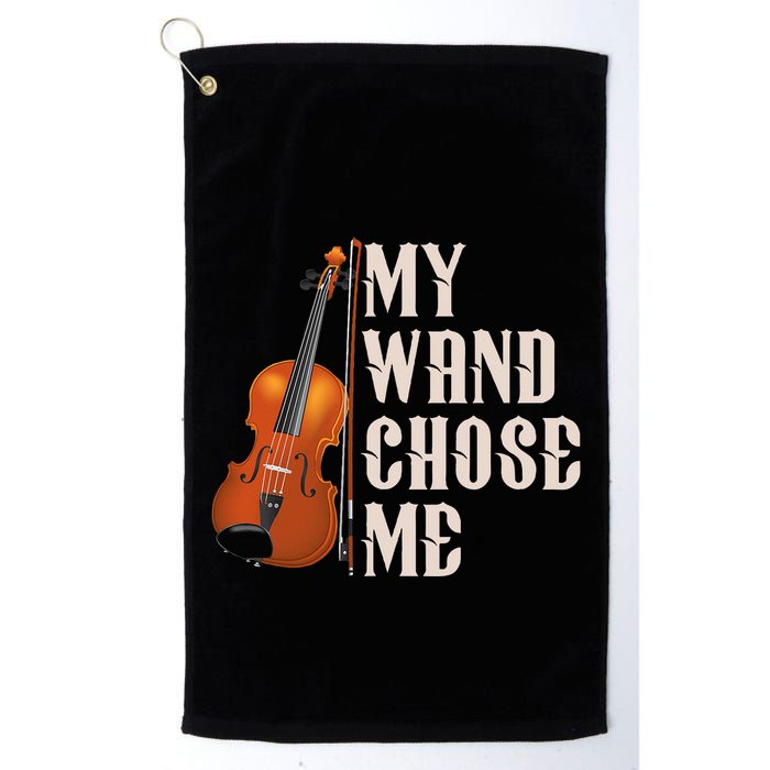 My Wand Chose Me Violin Musician Humor Golf Towel