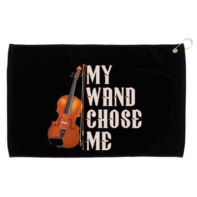 My Wand Chose Me Violin Musician Humor Grommeted Golf Towel