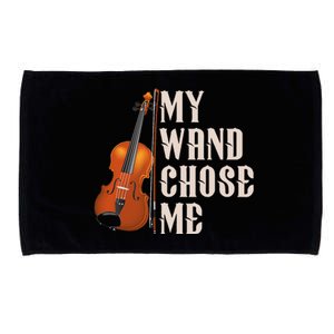 My Wand Chose Me Violin Musician Humor Microfiber Hand Towel