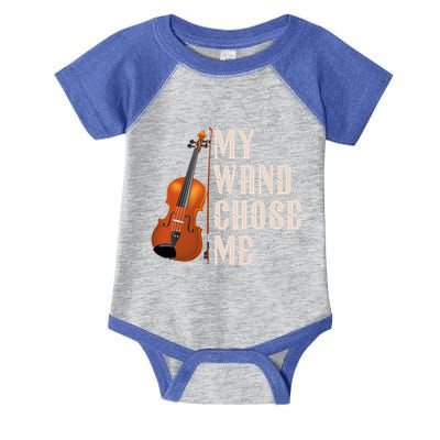 My Wand Chose Me Violin Musician Humor Infant Baby Jersey Bodysuit