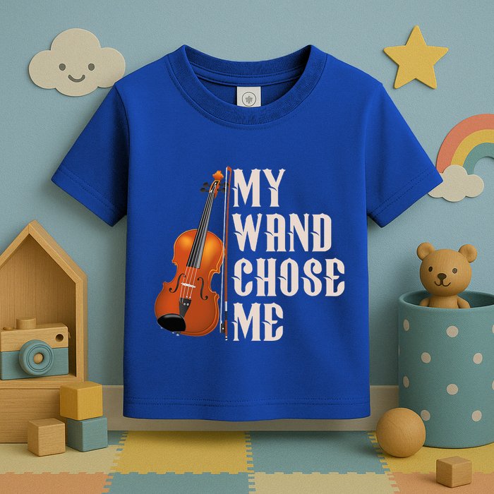 My Wand Chose Me Violin Musician Humor Toddler T-Shirt