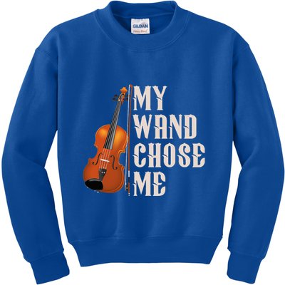 My Wand Chose Me Violin Musician Humor Kids Sweatshirt