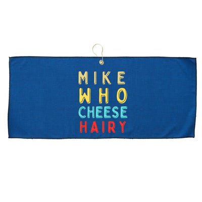 Mike Who Cheese Hairy Funny Humor Embarrassing Large Microfiber Waffle Golf Towel