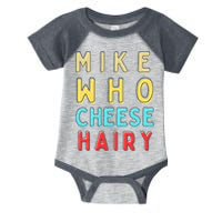Mike Who Cheese Hairy Funny Humor Embarrassing Infant Baby Jersey Bodysuit