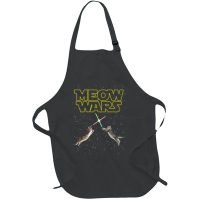 Meow Wars, Cat Wars, Funny Cat, Cat Lover Full-Length Apron With Pockets
