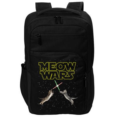 Meow Wars, Cat Wars, Funny Cat, Cat Lover Impact Tech Backpack
