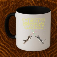 Meow Wars, Cat Wars, Funny Cat, Cat Lover Mug