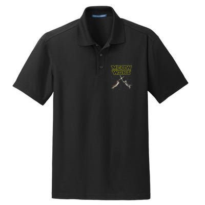 Meow Wars, Cat Wars, Funny Cat, Cat Lover Dry Zone Grid Polo
