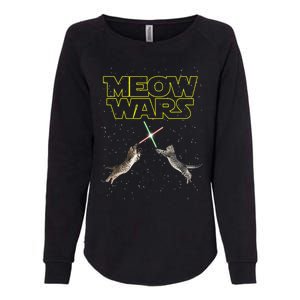 Meow Wars, Cat Wars, Funny Cat, Cat Lover Womens California Wash Sweatshirt