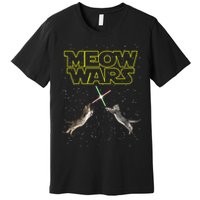 Meow Wars, Cat Wars, Funny Cat, Cat Lover Premium T-Shirt
