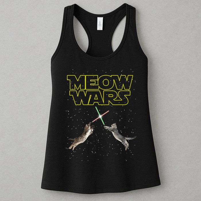 Meow Wars, Cat Wars, Funny Cat, Cat Lover Womens Tank Top