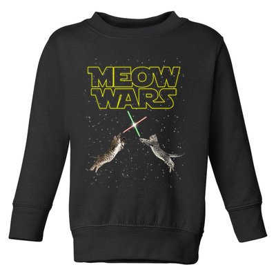 Meow Wars, Cat Wars, Funny Cat, Cat Lover Toddler Sweatshirt