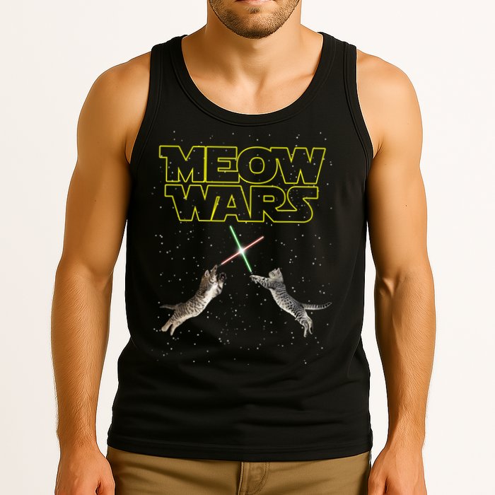 Meow Wars, Cat Wars, Funny Cat, Cat Lover Tank Top