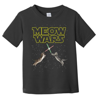 Meow Wars, Cat Wars, Funny Cat, Cat Lover Toddler T-Shirt