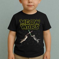 Meow Wars, Cat Wars, Funny Cat, Cat Lover Toddler T-Shirt