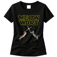 Meow Wars, Cat Wars, Funny Cat, Cat Lover Womens T-Shirt