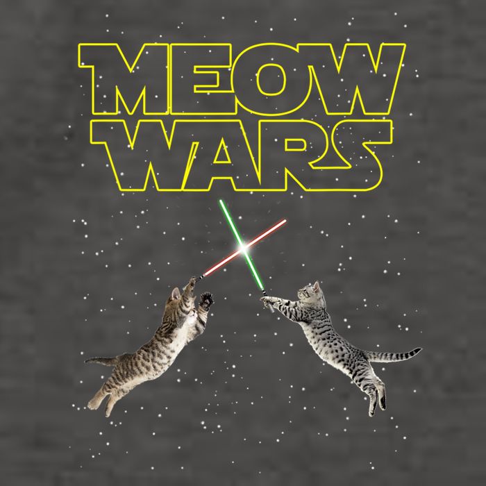 Meow Wars, Cat Wars, Funny Cat, Cat Lover Vector Backpack