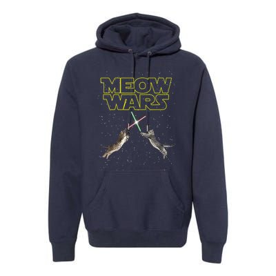 Meow Wars, Cat Wars, Funny Cat, Cat Lover Premium Hoodie