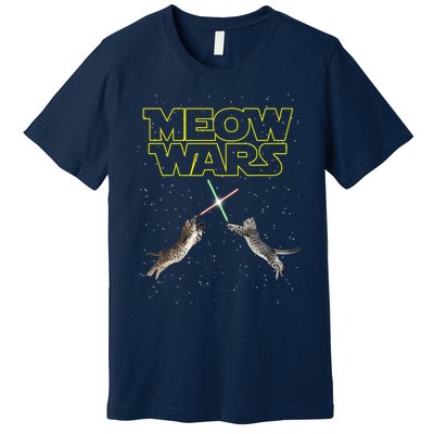 Meow Wars, Cat Wars, Funny Cat, Cat Lover Premium T-Shirt