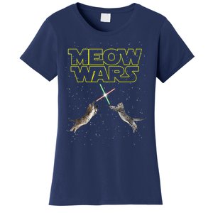 Meow Wars, Cat Wars, Funny Cat, Cat Lover Women's T-Shirt