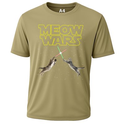 Meow Wars, Cat Wars, Funny Cat, Cat Lover Performance Shirt