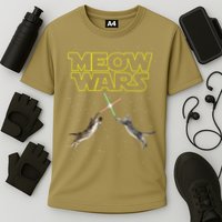 Meow Wars, Cat Wars, Funny Cat, Cat Lover Performance Shirt