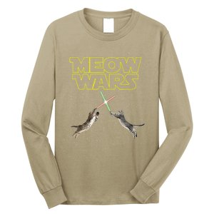 Meow Wars, Cat Wars, Funny Cat, Cat Lover Long Sleeve Shirt