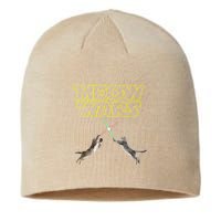 Meow Wars, Cat Wars, Funny Cat, Cat Lover Sustainable Beanie