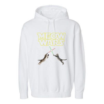 Meow Wars, Cat Wars, Funny Cat, Cat Lover Garment-Dyed Fleece Hoodie