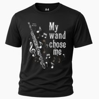 My Wand Chose Me Flute Player Flutist Marching Band Music Cooling Performance Crew T-Shirt