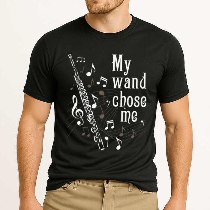 My Wand Chose Me Flute Player Flutist Marching Band Music Cooling Performance Crew T-Shirt