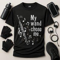 My Wand Chose Me Flute Player Flutist Marching Band Music Cooling Performance Crew T-Shirt