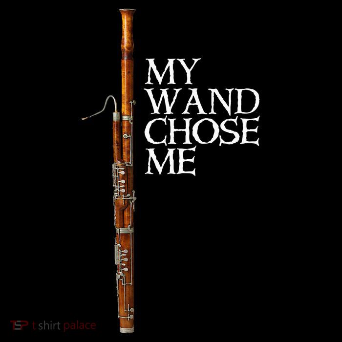 My Wand Chose Me Bassoon Player Funny Bassoon Humor Drawstring Bag