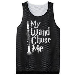 My Wand Chose Me Clarinet Player Clarinetist Music Lover Mesh Reversible Basketball Jersey Tank