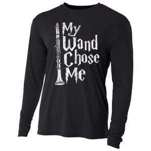 My Wand Chose Me Clarinet Player Clarinetist Music Lover Cooling Performance Long Sleeve Crew