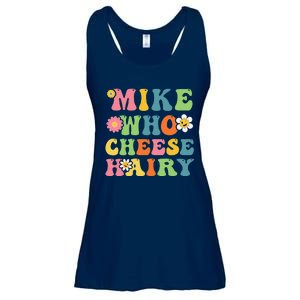 Mike Who Cheese Hairy Funny Word Play Humor Harry Ladies Essential Flowy Tank