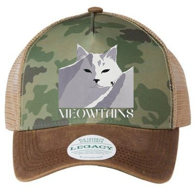 Meowtains Winter Cat Art Snow Skiing On Cat Mountain Legacy Tie Dye Trucker Hat