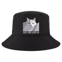 Meowtains Winter Cat Art Snow Skiing On Cat Mountain Cool Comfort Performance Bucket Hat