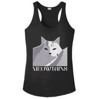 Meowtains Winter Cat Art Snow Skiing On Cat Mountain Ladies PosiCharge Competitor Racerback Tank
