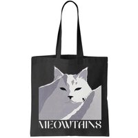Meowtains Winter Cat Art Snow Skiing On Cat Mountain Bag
