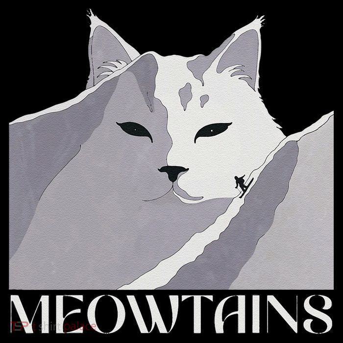 Meowtains Winter Cat Art Snow Skiing On Cat Mountain Bag
