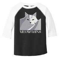 Meowtains Winter Cat Art Snow Skiing On Cat Mountain Toddler Fine Jersey T-Shirt
